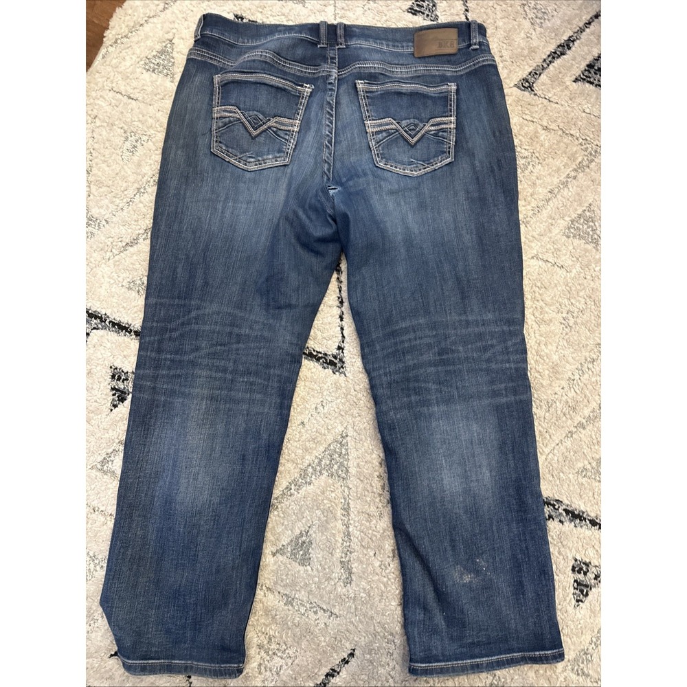 Buckle Men's BKE Seth Straight Leg Jeans Size 38x30 Blue Denim Read